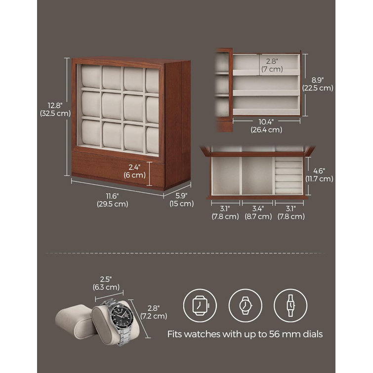 Vertical watch shop display case